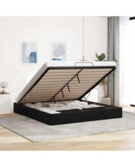  Cadre de lit ottoman sans matelas noir 160x200 cm velours | Mobilier & Déco
