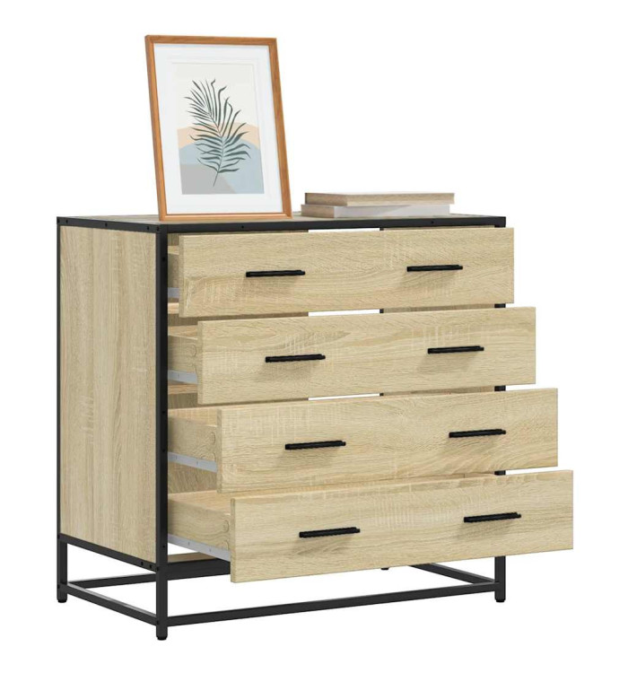 Commode chêne sonoma 70x41x70 cm bois d'ingénierie | Mobilier & Déco
