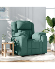 Fauteuil de massage inclinable Vert foncé Tissu | Mobilier & Déco