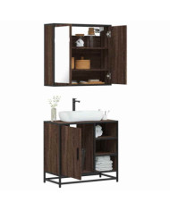 Ensemble de meubles de salle de bain 2 pcs Chêne marron | Mobilier & Déco