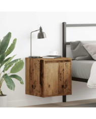 Tables de chevet murales 2 pcs vieux bois 38x34x40 cm | Mobilier & Déco