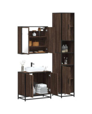 Ensemble de meubles de salle de bain 3 pcs Chêne marron | Mobilier & Déco