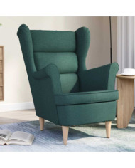 Fauteuil vert foncé 74x84x100 cm tissu | Mobilier & Déco