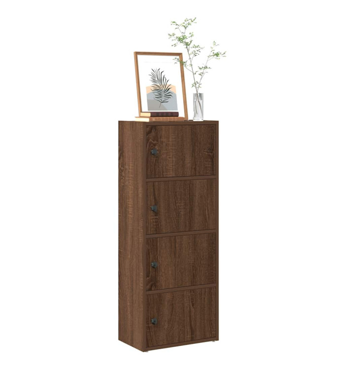 Bibliothèque chêne marron 40x24x102 cm bois d'ingénierie | Mobilier & Déco