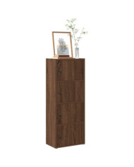 Bibliothèque chêne marron 40x24x102 cm bois d'ingénierie | Mobilier & Déco