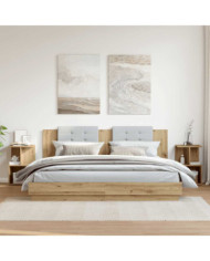 Tables de chevet 2 pcs chêne artisanal 35x35x55 cm | Mobilier & Déco