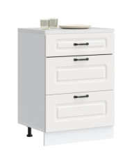 Armoire de cuisine Kalmar blanc bois d'ingénierie | Mobilier & Déco