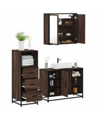 Ensemble de meubles de salle de bain 3 pcs Chêne marron | Mobilier & Déco