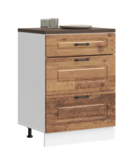 Armoire de cuisine Kalmar vieux bois bois d'ingénierie | Mobilier & Déco