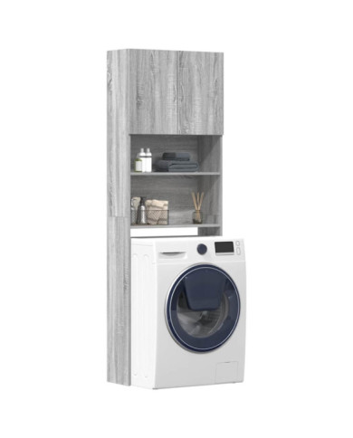 Meuble de machine à laver sonoma gris bois d'ingénierie | Mobilier & Déco