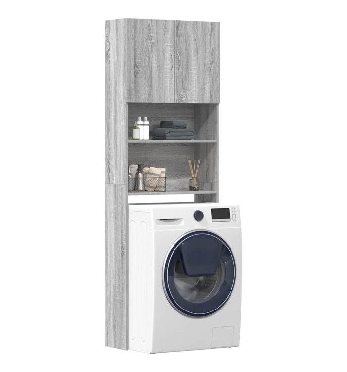 Meuble de machine à laver sonoma gris bois d'ingénierie | Mobilier & Déco