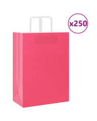 Sacs en papier 250 pcs avec poignées rose 32x17x44 cm | Mobilier & Déco