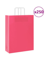 Sacs en papier 250 pcs avec poignées rose 32x12x42 cm | Mobilier & Déco