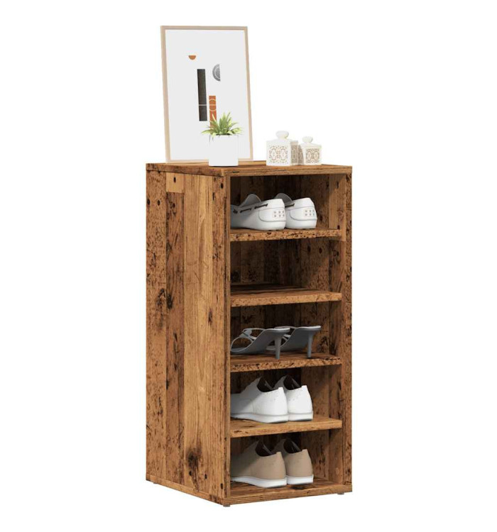 Armoires à chaussures 2 pcs vieux bois bois d'ingénierie | Mobilier & Déco