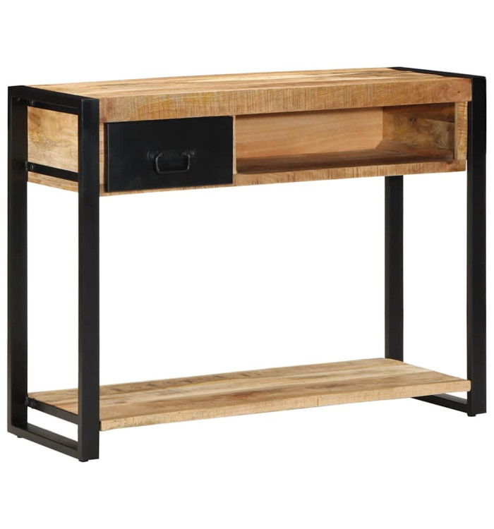 Table console 100x35x75 cm bois de manguier massif brut | Mobilier & Déco