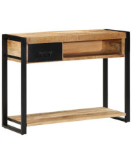 Table console 100x35x75 cm bois de manguier massif brut | Mobilier & Déco