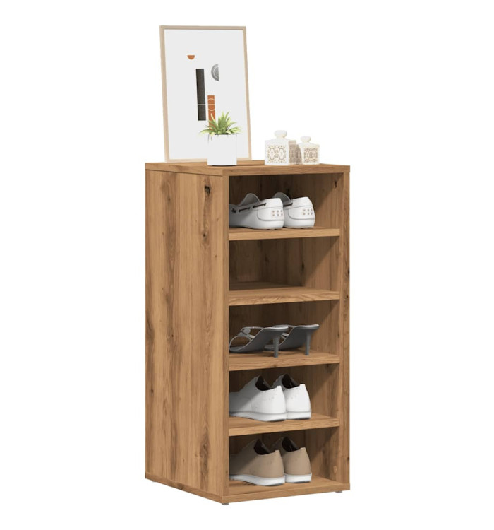 Armoires à chaussures 2 pcs chêne artisanal bois d'ingénierie | Mobilier & Déco