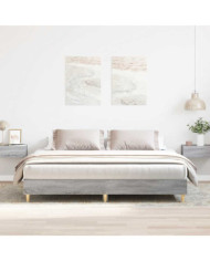Cadre de lit sans matelas sonoma gris 200x200 cm | Mobilier & Déco