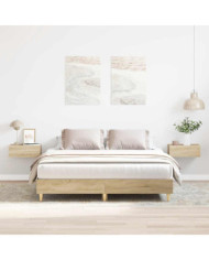 Cadre de lit sans matelas chêne sonoma 150x200 cm | Mobilier & Déco