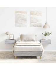 Cadre de lit sans matelas sonoma gris 75x190 cm | Mobilier & Déco