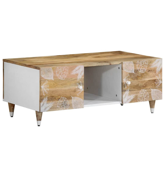 Table basse 100x54x40 cm bois de manguier massif | Mobilier & Déco