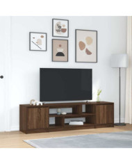 Meuble TV chêne marron 188,5x41x50 cm bois d'ingénierie | Mobilier & Déco