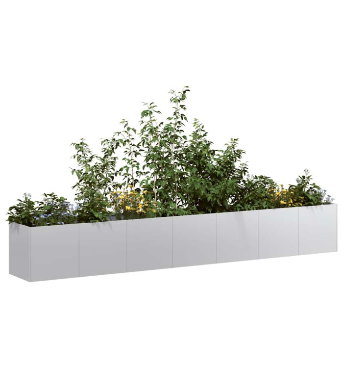Jardinière 280x40x40 cm acier galvanisé | Mobilier & Déco