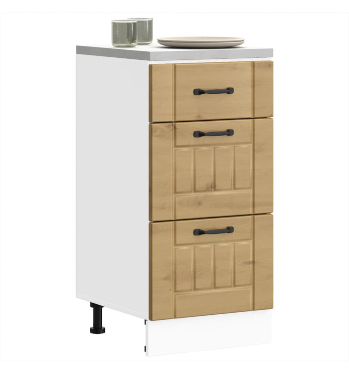 Armoire de cuisine Lucca chêne artisanal bois ingénierie | Mobilier & Déco