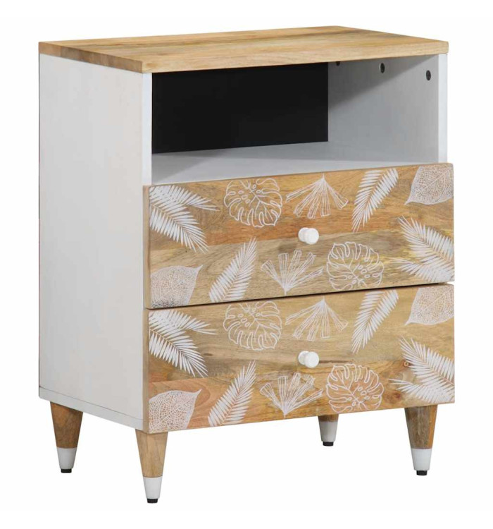 Table de chevet 50x33x60 cm bois de manguier massif | Mobilier & Déco