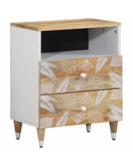 Table de chevet 50x33x60 cm bois de manguier massif | Mobilier & Déco