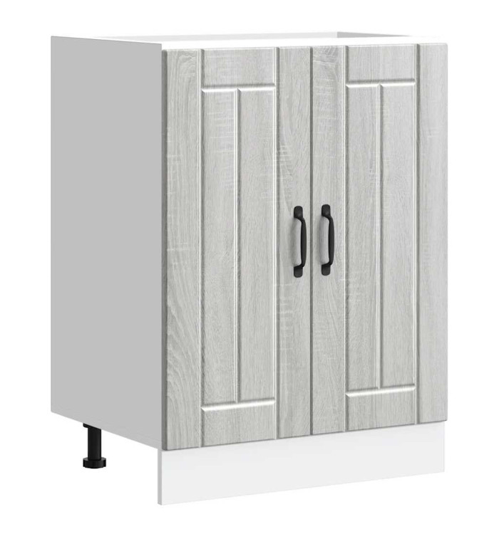 Meuble de base de lavabo Lucca sonoma gris bois d'ingénierie | Mobilier & Déco