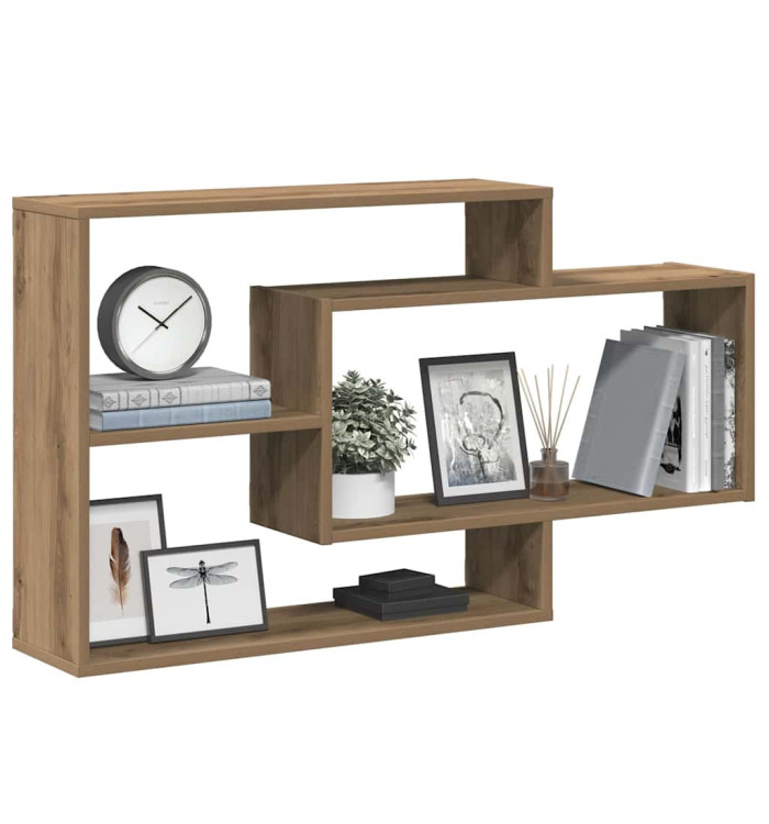 Étagère murale chêne artisanal 104x20x58,5 cm bois d'ingénierie | Mobilier & Déco