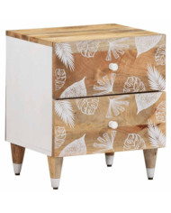 Table de chevet 40x33,5x46 cm bois de manguier solide | Mobilier & Déco