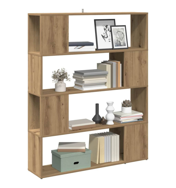 Bibliothèque/Séparateur de pièce chêne artisanal 100x24x124,5cm | Mobilier & Déco