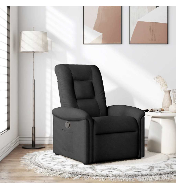 Fauteuil inclinable Noir Tissu | Mobilier & Déco