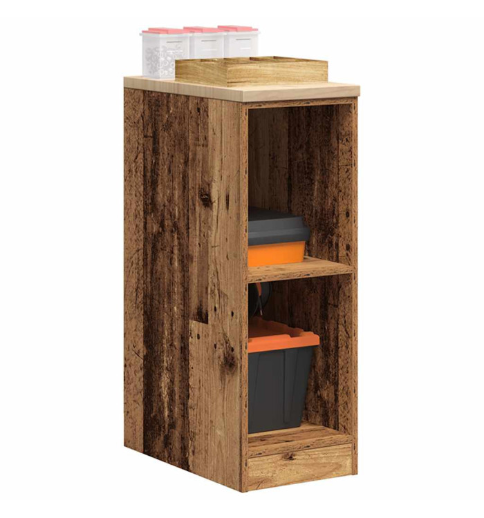 Armoire de rangement de garage vieux bois 30x51x85 cm bois pin | Mobilier & Déco