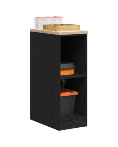 Armoire de rangement de garage noir 30x51x85 cm bois de pin | Mobilier & Déco
