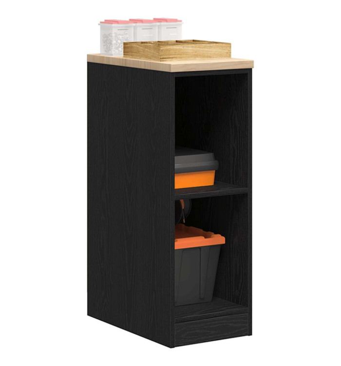 Armoire de rangement de garage noir 30x51x85 cm bois de pin | Mobilier & Déco