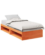 Lit de jour sans matelas cire marron 90x200 cm bois pin massif | Mobilier & Déco