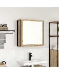Armoire murale de salle de bain miroir chêne sonoma 60x21x60 cm | Mobilier & Déco