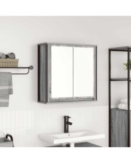 Armoire murale de salle de bain miroir sonoma gris 60x21x60 cm | Mobilier & Déco