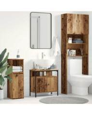 Armoire lavabo de salle de bain vieux bois 60x30x60 cm | Mobilier & Déco