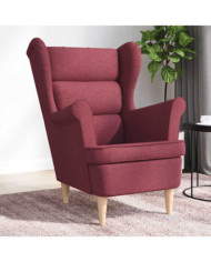 Fauteuil rouge bordeaux 74x84x100 cm tissu | Mobilier & Déco