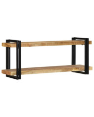 Étagère murale 110x33x45 cm bois de manguier massif brut | Mobilier & Déco