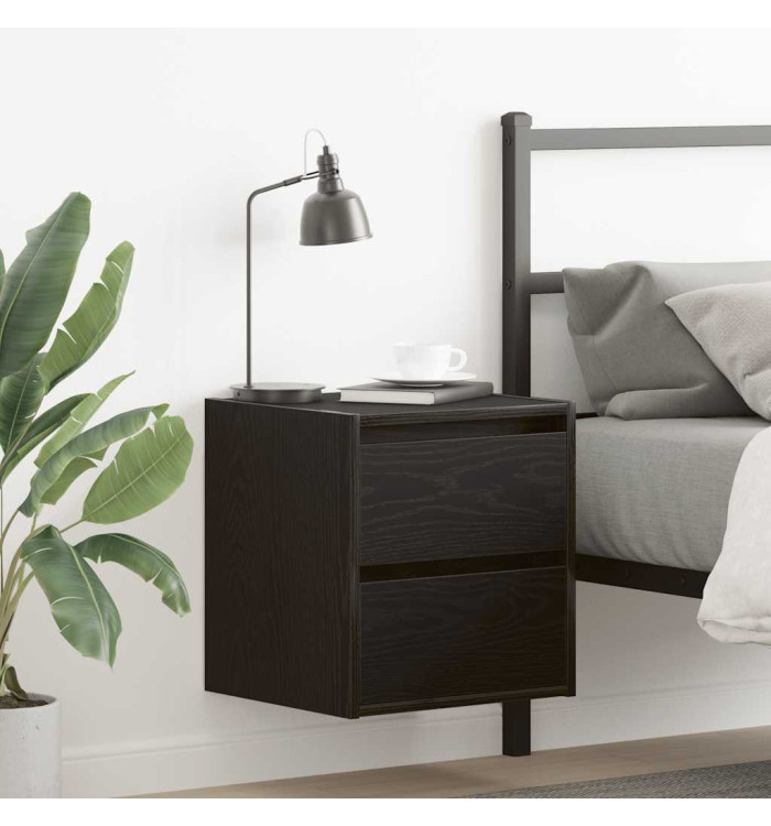 Tables de chevet murales 2 pcs chêne noir 38x34x40 cm | Mobilier & Déco