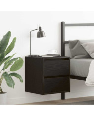 Tables de chevet murales 2 pcs chêne noir 38x34x40 cm | Mobilier & Déco