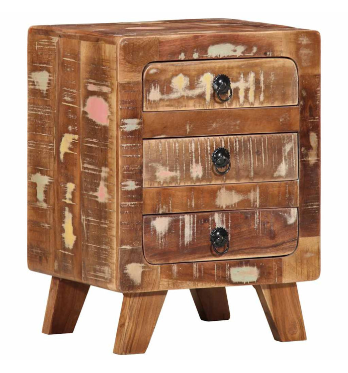 Table de chevet 37x32x50 cm bois massif de récupération | Mobilier & Déco