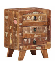 Table de chevet 37x32x50 cm bois massif de récupération | Mobilier & Déco