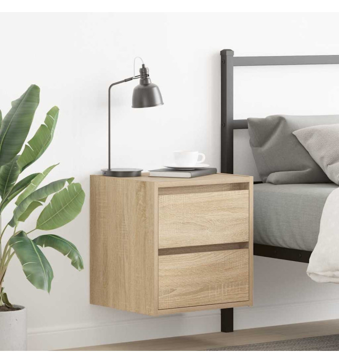 Tables de chevet murales 2 pcs chêne sonoma 38x34x40 cm | Mobilier & Déco