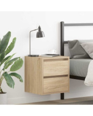Tables de chevet murales 2 pcs chêne sonoma 38x34x40 cm | Mobilier & Déco